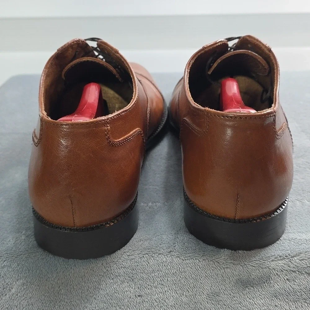 Vintage Giorgio‎ Brutini CAPTOE LEATHER OXFORD DRESS SHOES W/ BROGUE...